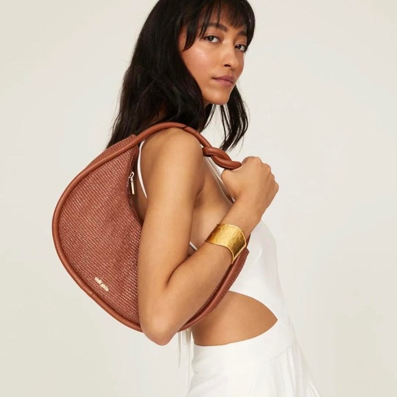 cult gaia Handbags - NWT Cult Gaia Zena Raffia Shoulder Bag